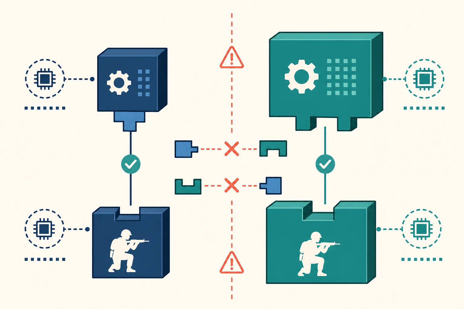 Editorial comparison of separate 32-bit and 64-bit game dependency paths